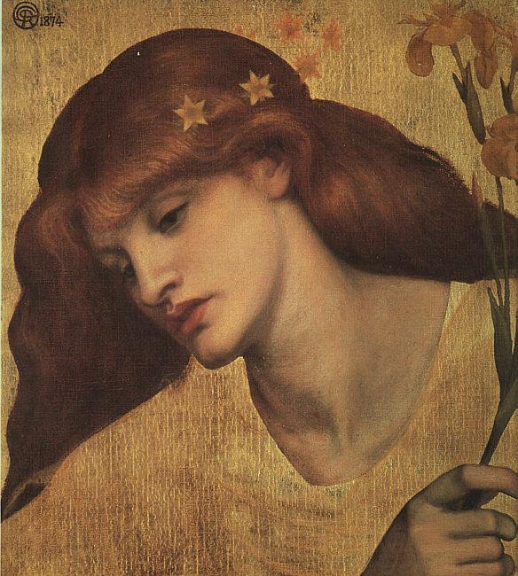 Dante Gabriel Rossetti Sancta Lilias Norge oil painting art